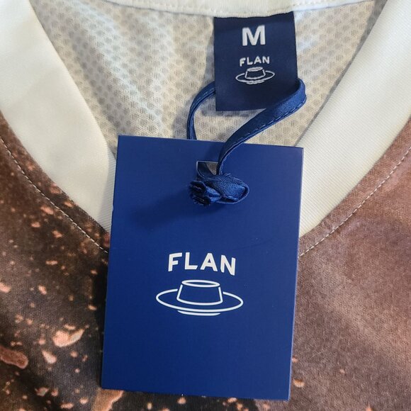 Flan Labs Rocket Soccer Jersey Mens M Brown Geo Long Sleeve Blokecore NEW - Picture 5 of 8